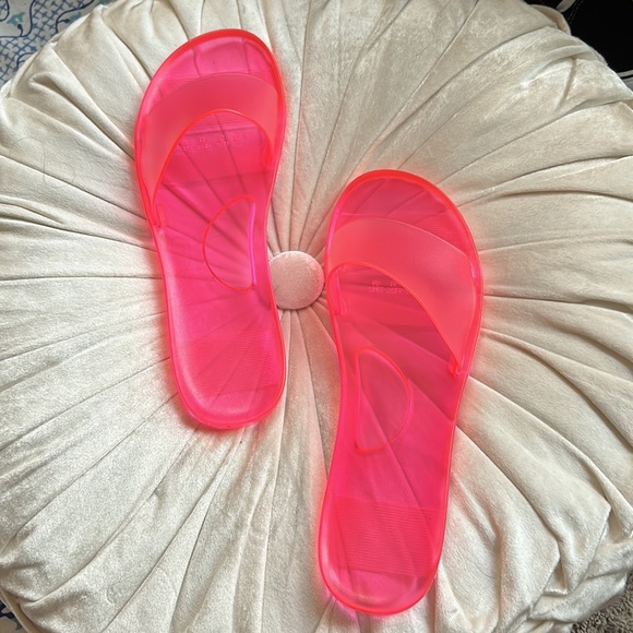 Neon Pink Jelly Slides size 9 - Picture 4 of 6